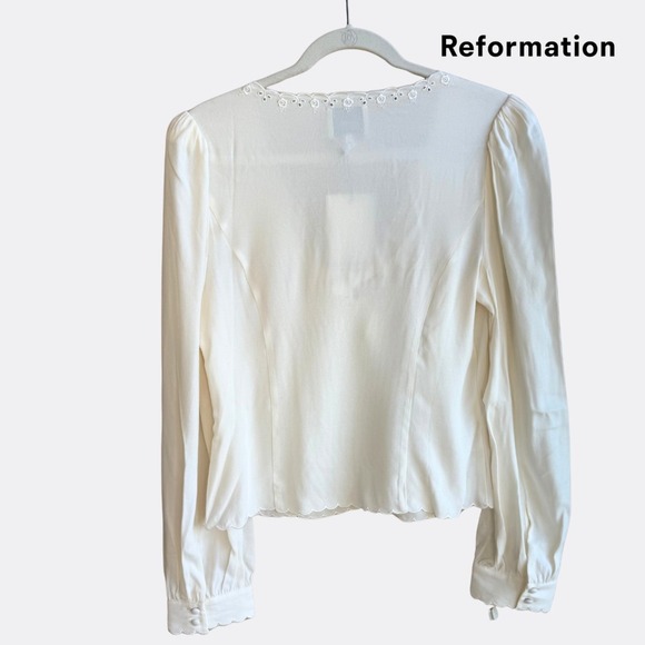 Reformation Vivia Top Go Summer – Size 8 – Ivory – NWT - Picture 5 of 8